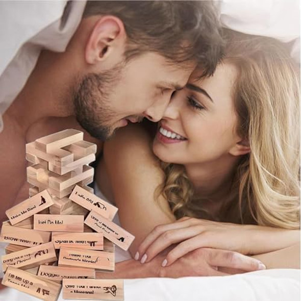 Uniqus Lust Tower - 48Pcs Super Naughty Block Tower Game, Fun Date Night Activities, Valentine Tumbling Tower Stacking Blocks, Date Night Party Game (1 Set) Uniqus Lust Tower - 48Pcs Super Naughty Block Tower Game, Fun Date Night Activities, Valentine Tumbling Tower Stacking Blocks, Date Night Party Game (1 Set)