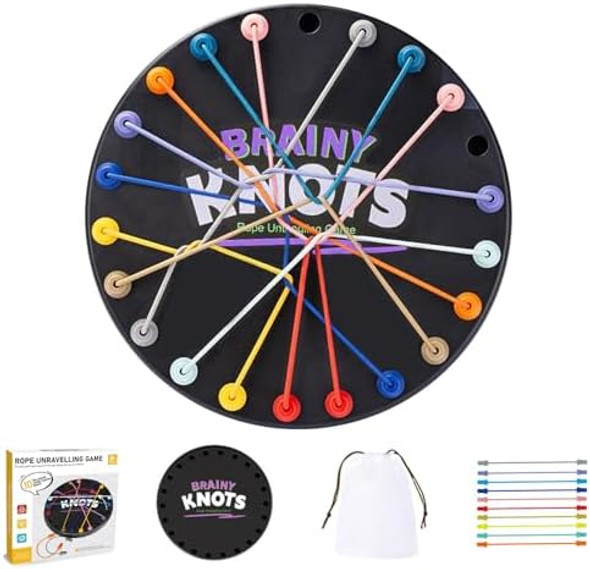 Uniqus Rope Untangling Puzzle, Puzzle Twist Rope Board Game, Brain Teaser Fine Motor Skills Toys, String Solution Central Lacing Toys For Parent-Child Interaction, Stress Relief Toy, Portable (Black) Uniqus Rope Untangling Puzzle, Puzzle Twist Rope Board Game, Brain Teaser Fine Motor Skills Toys, String Solution Central Lacing Toys For Parent-Child Interaction, Stress Relief Toy, Portable (Black)