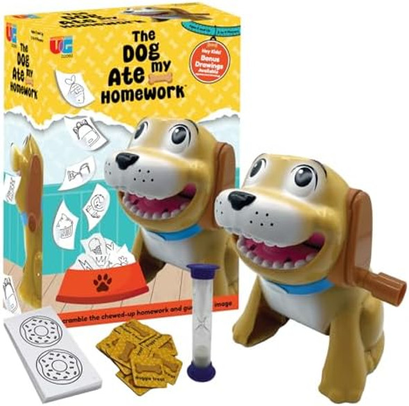 University Games, The Dog Ate My Homework: Easy, Fast-Paced Picture Guessing Game With A Naughty Dog Eating Homework, Ages 5 And Up
