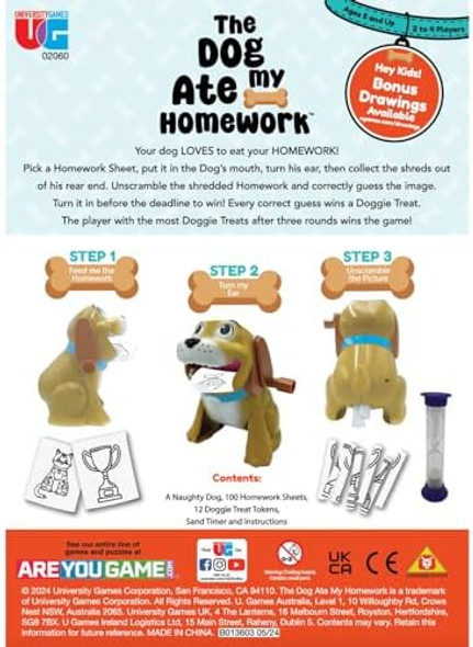 University Games, The Dog Ate My Homework: Easy, Fast-Paced Picture Guessing Game With A Naughty Dog Eating Homework, Ages 5 And Up University Games, The Dog Ate My Homework: Easy, Fast-Paced Picture Guessing Game With A Naughty Dog Eating Homework, Ages 5 And Up