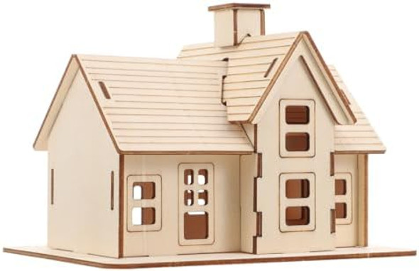 Uonlytech Puzzles For Adults 1 Set Cabin Model 3D Wooden 3D Puzzles Diorama House Puzzle Assembly House Model 3D Wood Puzzle Wood Rural 3D Puzzles Wooden Puzzle For Adult