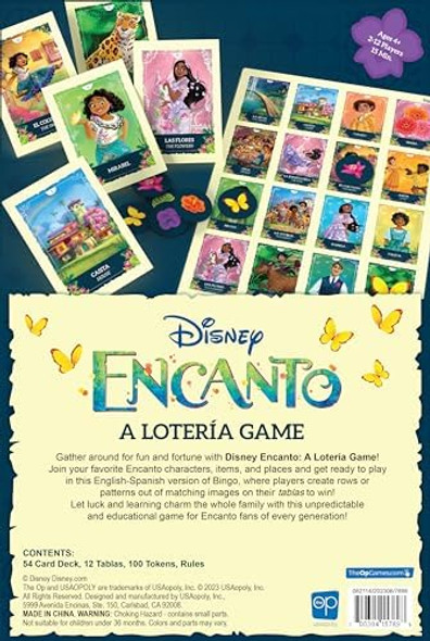 Usaopoly Loteria: Disney Encanto Traditional Loteria Mexicana Game Of Chance Bingo Style Game Inspired By Spanish Words & Mexican Culture