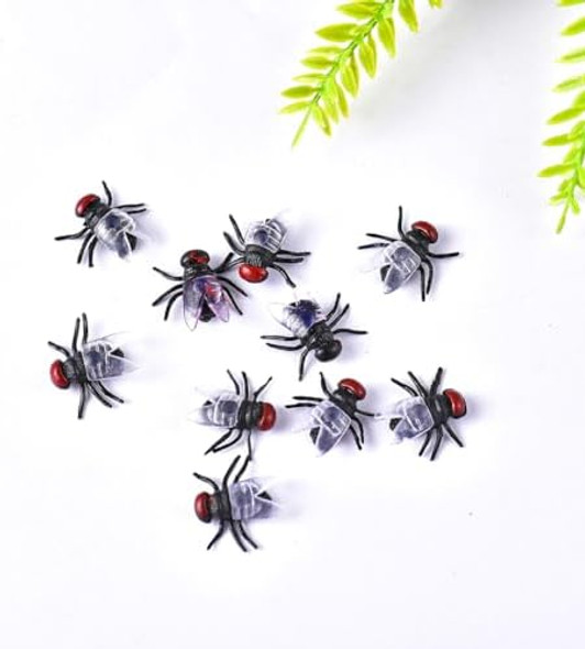 Uuyyeo 100 Pcs Halloween Plastic Flies Realistic Little Flies Mini Tiny Flies Scary Insects Insect Miniatures Funny Prank Props Party Supplies Uuyyeo 100 Pcs Halloween Plastic Flies Realistic Little Flies Mini Tiny Flies Scary Insects Insect Miniatures Funny Prank Props Party Supplies