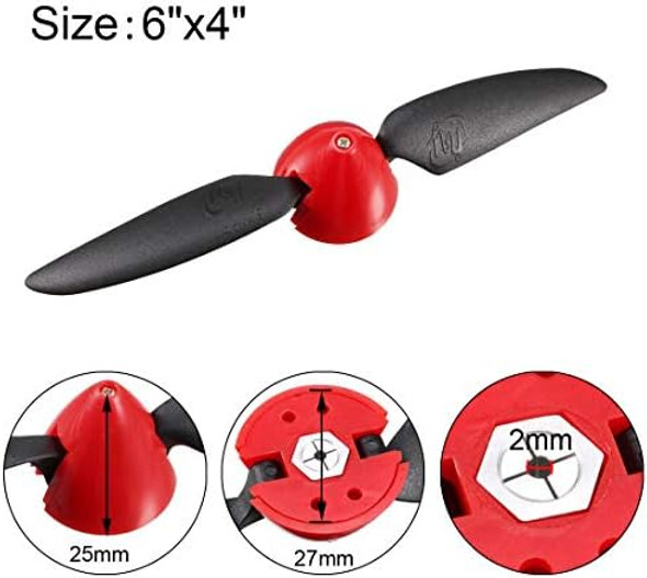 Uxcell Rc Folding Propellers 6X4 Inch Spinner Size D27Xh25Mm 2Mm Motor Shaft Dia. 2-Vane For Airplane Helicopter Nylon Uxcell Rc Folding Propellers 6X4 Inch Spinner Size D27Xh25Mm 2Mm Motor Shaft Dia. 2-Vane For Airplane Helicopter Nylon