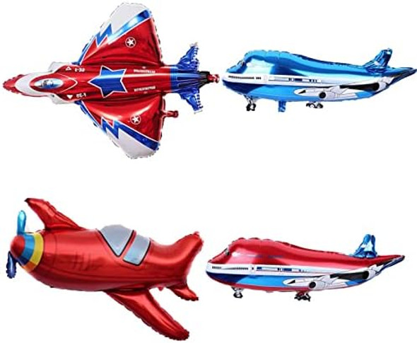 Uy Fighter Jet & Airplane Shaped Foil Mylar Balloons - Travel & Kids' Boys Birthday Party Supplies Decorations Uy Fighter Jet & Airplane Shaped Foil Mylar Balloons - Travel & Kids' Boys Birthday Party Supplies Decorations