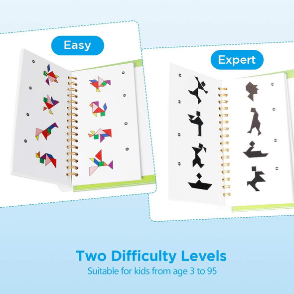 Vanmor Travel Tangram Puzzle With 2 Sets Magnetic Plate-Montessori Shape Pattern Blocks Jigsaw Road Trip Games With 368 Solution - Iq Book Educational Toy Brain Teaser For Kids Adults Challenge Vanmor Travel Tangram Puzzle With 2 Sets Magnetic Plate-Montessori Shape Pattern Blocks Jigsaw Road Trip Games With 368 Solution - Iq Book Educational Toy Brain Teaser For Kids Adults Challenge