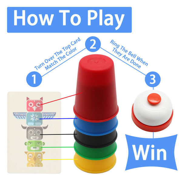 Vinciph Quick Cups Games For Kids Intellectual Flying Stack Cups,Stacking Cups Games Parent-Child Interactive Game With 24 Picture Cards, 30 Cups Vinciph Quick Cups Games For Kids Intellectual Flying Stack Cups,Stacking Cups Games Parent-Child Interactive Game With 24 Picture Cards, 30 Cups