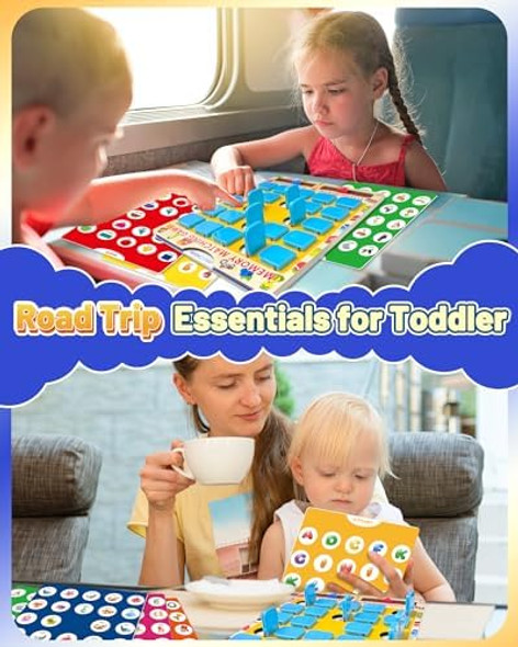 Walenty Matching Memory Game For Kids Ages 3-5 4-8, Board Games For 4-6, Car Airplane Camping Travel Toys Games Activities For 3-5 4-8, Toddler Kid Road Trip Essentials, Birthday s For Kids Boys Girls