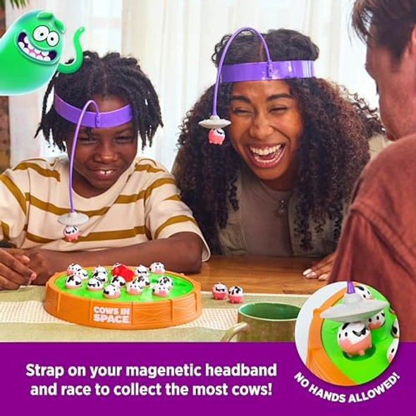 What Do You Meme Cows In Space By Relatable – A Kid-Friendly Pick For 2 Player Kids Games, And Fun Games – Includes 2 Ufo Headbands, 1 Electronic Spinning Base, 21 Cows, And Instructions