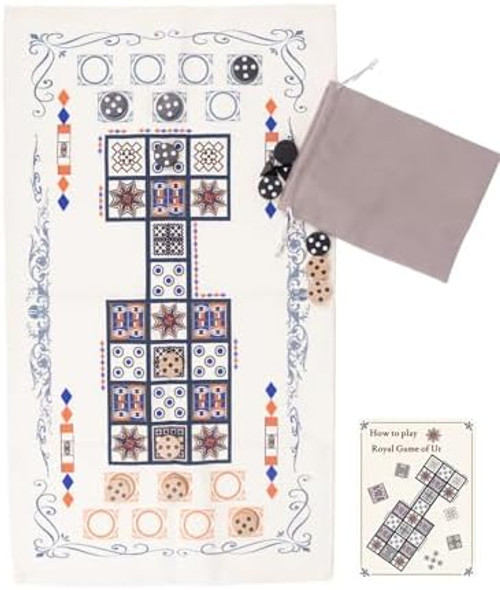 Wodgod Royal Game Of Ur With Pyramid Dice, Ancient Strategy Board Game For Adults, 2 Player Travel Table Game, Compact, Travel-Friendly，One Of The Oldest Strategy Games In The World