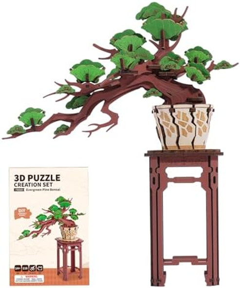 Wowood 3D Wooden Puzzle For Adults - Evergreen Pine Bonsai, Diy Wood Model Kit, Creative Craft Kit, Unique And Home Decor For Nature Lovers (115Pcs) Wowood 3D Wooden Puzzle For Adults - Evergreen Pine Bonsai, Diy Wood Model Kit, Creative Craft Kit, Unique And Home Decor For Nature Lovers (115Pcs)