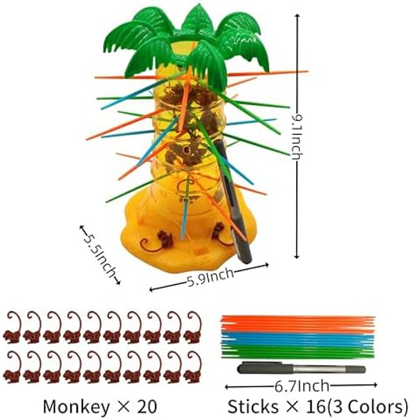Ybgocot Kids Monkey Game,Don'T Let The Monkeys Fall,Family Board Game For 2-4 Players