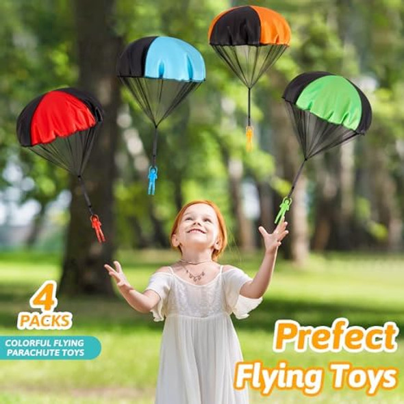 Yeeeasy Parachute Toys For Kids 4 Pcs Outdoor Toys For 3 4 5 6 7 8 9 10 11 12 Year Old Boy Birthday Flying Toy For Toddler Coolest s For Teen Boy Girl Men Yeeeasy Parachute Toys For Kids 4 Pcs Outdoor Toys For 3 4 5 6 7 8 9 10 11 12 Year Old Boy Birthday Flying Toy For Toddler Coolest s For Teen Boy Girl Men