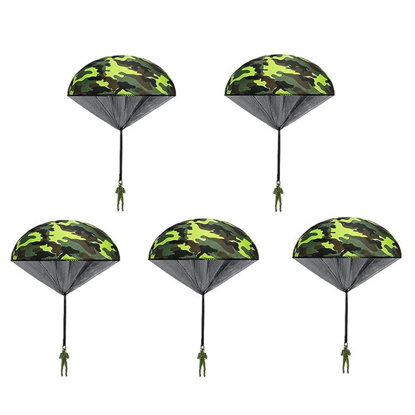 Yitaocity 5 Packs Parachute Men Tangle Outdoor Flying Parachute Men Toys Hand Throwing Watching Landing Toy No Battery Flying Army Parachute Toys (Army Green)