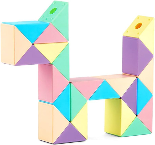 Ynotus Magic Snake Cube Twist Puzzle Toy, 24 Segments Pastel Colors 3D Brain Teaser For Kids & Adults, Fidget Stress Relief, Educational Learning For All Ages Ynotus Magic Snake Cube Twist Puzzle Toy, 24 Segments Pastel Colors 3D Brain Teaser For Kids & Adults, Fidget Stress Relief, Educational Learning For All Ages