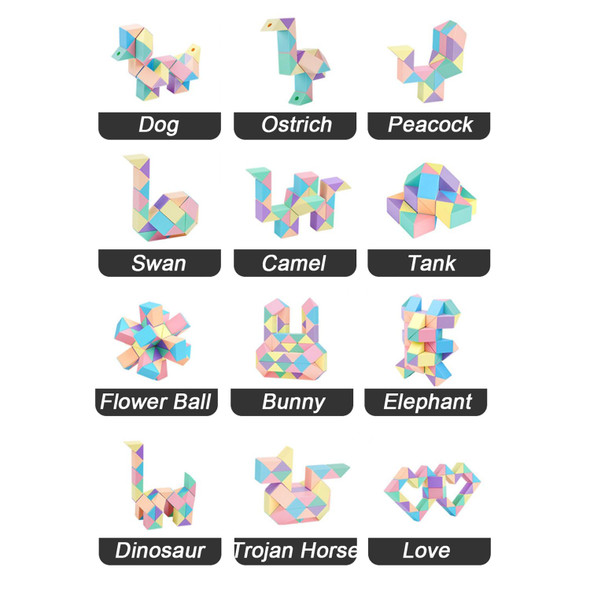Ynotus Magic Snake Cube Twist Puzzle Toy, 24 Segments Pastel Colors 3D Brain Teaser For Kids & Adults, Fidget Stress Relief, Educational Learning For All Ages Ynotus Magic Snake Cube Twist Puzzle Toy, 24 Segments Pastel Colors 3D Brain Teaser For Kids & Adults, Fidget Stress Relief, Educational Learning For All Ages