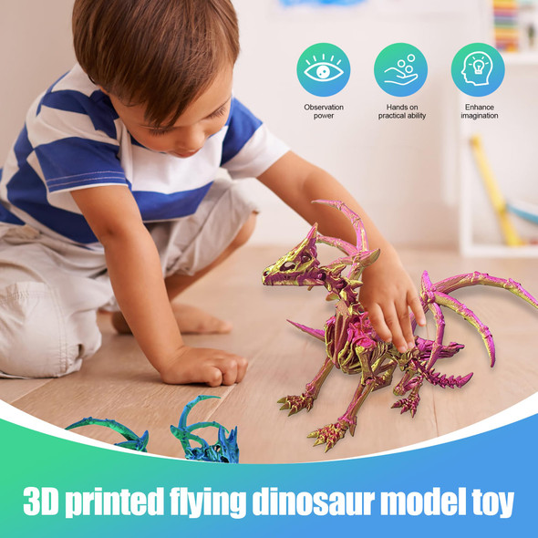 Youneedful 3D Printed Pterodactyl, Movable Pterodactyl Toys, 3D Printed Toys, Desktop Pet Model s And Home Decorations (Green) Youneedful 3D Printed Pterodactyl, Movable Pterodactyl Toys, 3D Printed Toys, Desktop Pet Model s And Home Decorations (Green)
