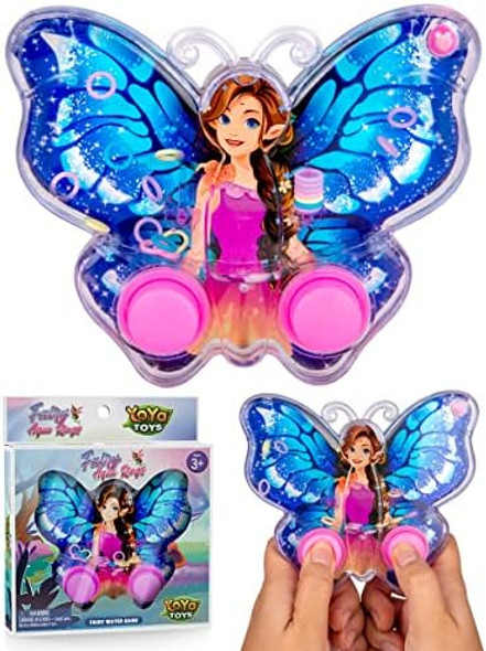 Yoya Toys Fairy Butterfly Ring Toss Game - Kids Handheld With Cute Pixie Design, Classic-Style Retro Game, Portable & Travel-Friendly