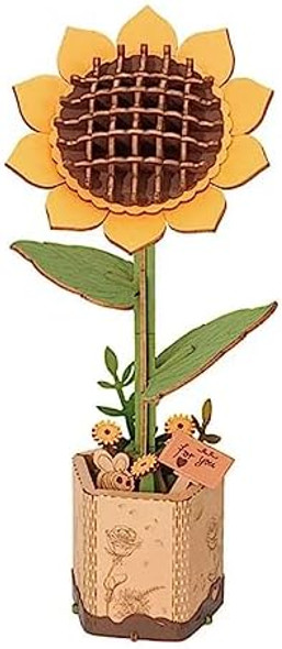 Yrdgrg Rojada Handmade Diy 3D Puzzle Flowers,3D Wooden Puzzles For Adults, Diy Flowers Model Kits,Home Decor Art Craft Unique s For Family And Friend (Sunflower)
