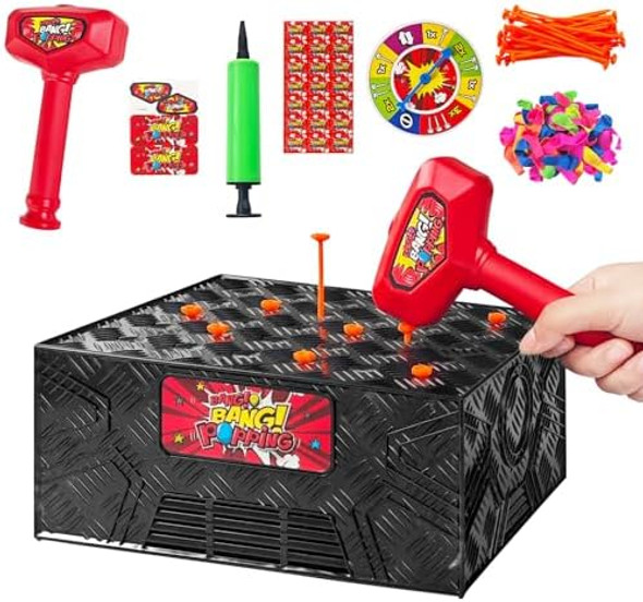 Zddaoole Balloon Game,Explosion Balloons Popping Games,Bang Balloons Tricky Tabletop Game,Blast Box Balloon Board Games For Kids,Family Parties