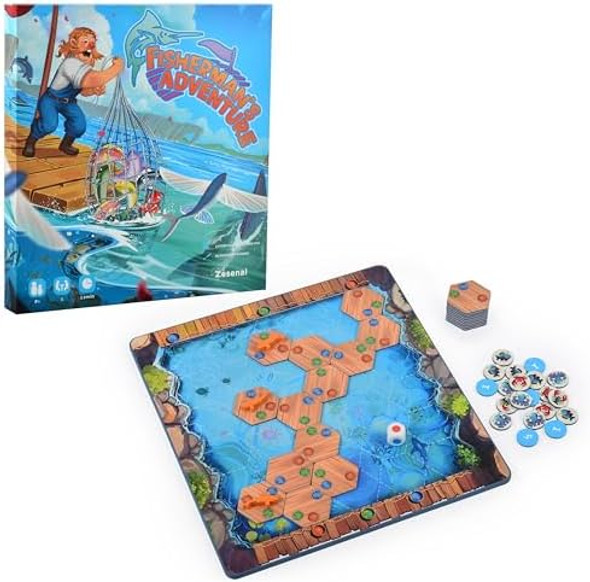 Zesenai Strategic Path-Building Fishing Puzzle Games,Brain Games For Kids And Adults,Brain Teasers Fun For Family,Stem Educational Game,s Ages 8+