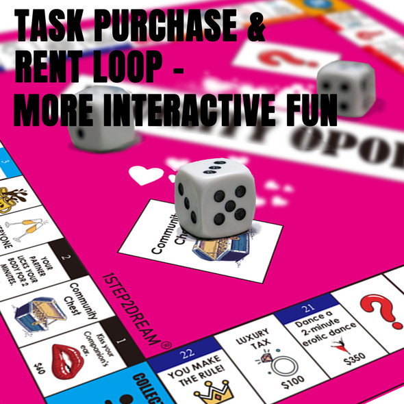 1Step2Dream Couples Conversation Board Game Opoly Version Relationship Connection -For Married Husband & Wife
