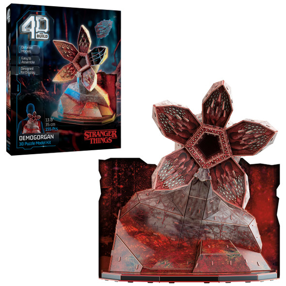 4D Build, Stranger Things Demogorgon 3D Model Kit With Stand, Stranger Things Collectibles & Desk Decor, Adult Puzzle, Building Toys, 3D Puzzles For Adults & Teens, 155 Pieces, For Ages 12 & Up 4D Build, Stranger Things Demogorgon 3D Model Kit With Stand, Stranger Things Collectibles & Desk Decor, Adult Puzzle, Building Toys, 3D Puzzles For Adults & Teens, 155 Pieces, For Ages 12 & Up