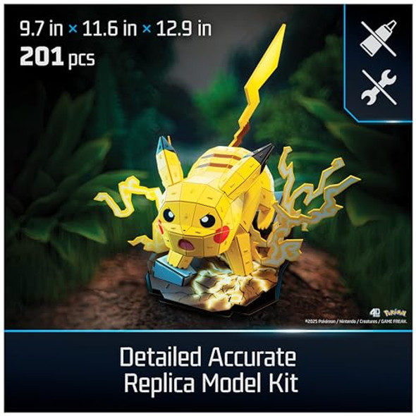 4D Build, Pokémon Pikachu 3D Model Kit, Pokémon Figure, Kanto First Partner Collection, Desk Décor, 201 Pieces, For Ages 12 & Up 4D Build, Pokémon Pikachu 3D Model Kit, Pokémon Figure, Kanto First Partner Collection, Desk Décor, 201 Pieces, For Ages 12 & Up