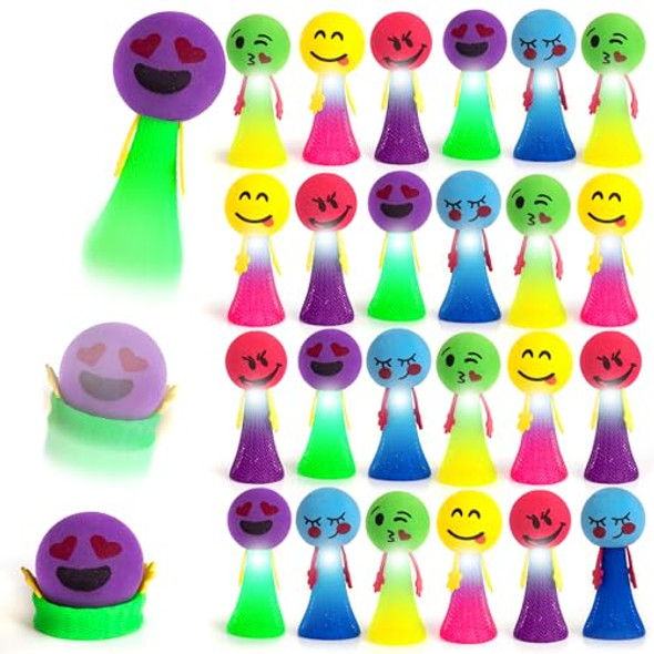 Artcreativity Light-Up Jumping Popper Toys For Kids – 24 Pcs Led Spring Launchers With Flashing Lights, Emoticon Faces, Jump Up To 4 Feet, Party Favors, Goodie Bag Fillers For Boys & Girls Artcreativity Light-Up Jumping Popper Toys For Kids – 24 Pcs Led Spring Launchers With Flashing Lights, Emoticon Faces, Jump Up To 4 Feet, Party Favors, Goodie Bag Fillers For Boys & Girls