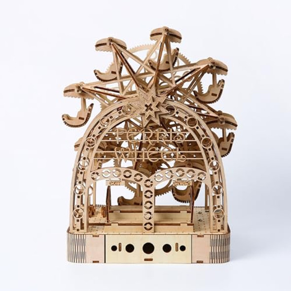 Bennama 3D Wooden Puzzles Hand-Cranked Ferris Wheel Model Kits, Brainteaser And Puzzle For Christmas/Birthday,S For Adults And Teens To Build Combination Bennama 3D Wooden Puzzles Hand-Cranked Ferris Wheel Model Kits, Brainteaser And Puzzle For Christmas/Birthday,S For Adults And Teens To Build Combination