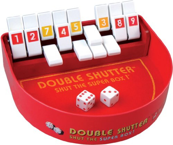 Blue Orange Double Shutter Shut The Box Dice Game, Fun Math And Strategy Family Game By Blue Orange Games- 1 To 4 Players For Ages 8+