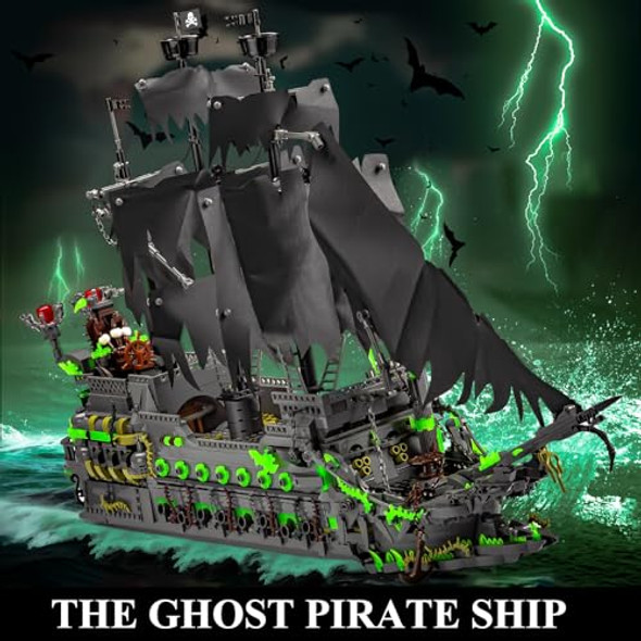 Bng Pirate Ship Building Toys For Adults,Ghost Ship Flying Dutchman Model Boat Toys,Adult,Home Office Decor Building Block,S For Boys 14+(1994Pcs) Bng Pirate Ship Building Toys For Adults,Ghost Ship Flying Dutchman Model Boat Toys,Adult,Home Office Decor Building Block,S For Boys 14+(1994Pcs)