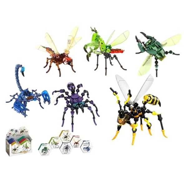 Boterlun Insect Collection Building Set，Collectible Model Building Kit For Kids Teen& Adults, With Scorpion, Spider, Mosquito, Wasp, Dragonfly, Beetle,Fun For 6 7 8 9 10 12+ Boys Girls