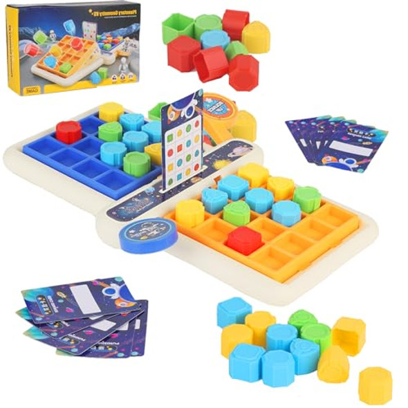 Bvrocio Shape Matching Game For Kids 4-6 6-8 8-12, Pop Up Board Games For 1 2 Player,Classic Strategy Child Travel Boardgame For Family Fun Perfection For Training Reaction And Speed