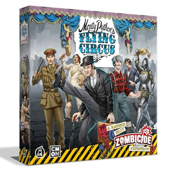 Cmon Zombicide Monty Python'S Flying Circus Character Pack - Unique Mechanics & Irreverent Gameplay Cooperative Strategy Board Game, Ages 14+, 1-6 Players, 60 Minute Playtime, Made By Cmon