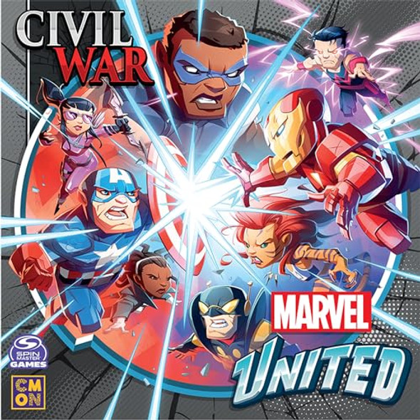 Cmon Marvel United: Civil War Expansion - Tabletop Miniatures Strategy Game, Cooperative Superhero Game For Kids & Adults, Ages 14+, 2-6 Players, 45 Min Playtime, Made