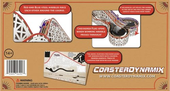 Coasterdynamix Coasterdynamix 3-D Snap-Together Marble Rollercoaster Wooden Model Kit - Marble Rolling Building Puzzle Kit For Adults And Kids, Toy Puzzles And Mini Craft Decor Models For Jigsaw Assembly Projects Coasterdynamix Coasterdynamix 3-D Snap-Together Marble Rollercoaster Wooden Model Kit - Marble Rolling Building Puzzle Kit For Adults And Kids, Toy Puzzles And Mini Craft Decor Models For Jigsaw Assembly Projects