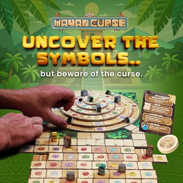 Crazy Like A Box Mayan Curse – Thrilling Puzzly Board Games For Adults & Kids, Strategic Family Games For Game Night, Party Game With Fantasy, Adventure & Suspense, Ideal For Boardgame Lovers