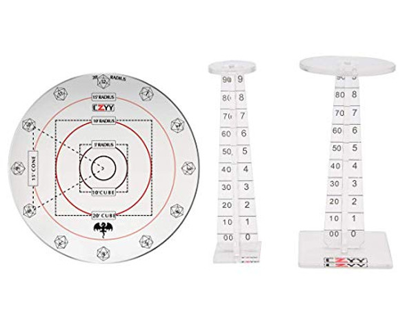 Czyy Spell Aoe Tempalte + Dnd Flying Miniatures Combat Riser For Dungeons And Dragons, Pathfinder, D&D And Tabletop Rpg