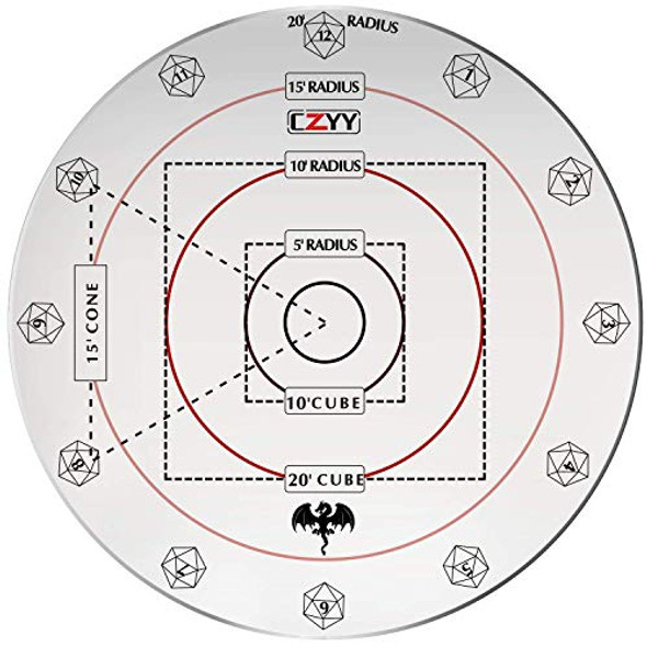 Czyy Spell Aoe Tempalte + Dnd Flying Miniatures Combat Riser For Dungeons And Dragons, Pathfinder, D&D And Tabletop Rpg