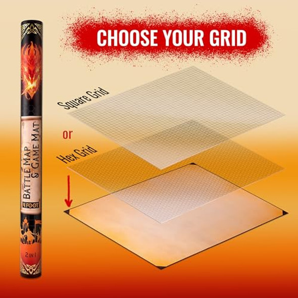 Da Vinci'S Room Da Vinci'S Room 2-In-1 Dnd Battle Map And 4 Foot Rubber Game Mat 48X36 Inches With Dry Erase Square Or Hex Grid - Dnd Battle Mat, D&D Map For D&D, Board Games, Ttrpgs And Other Tabletop Games Da Vinci'S Room Da Vinci'S Room 2-In-1 Dnd Battle Map And 4 Foot Rubber Game Mat 48X36 Inches With Dry Erase Square Or Hex Grid - Dnd Battle Mat, D&D Map For D&D, Board Games, Ttrpgs And Other Tabletop Games