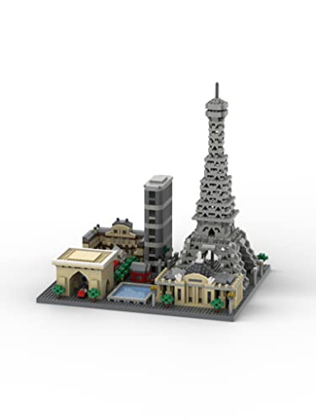 Dovob Architecture Paris Skyline Micro Mini Blocks Building Set, 2324 Pieces Bricks,3D Puzzle Collection Model Kit, Office Home Decor As For Adults Or Kids