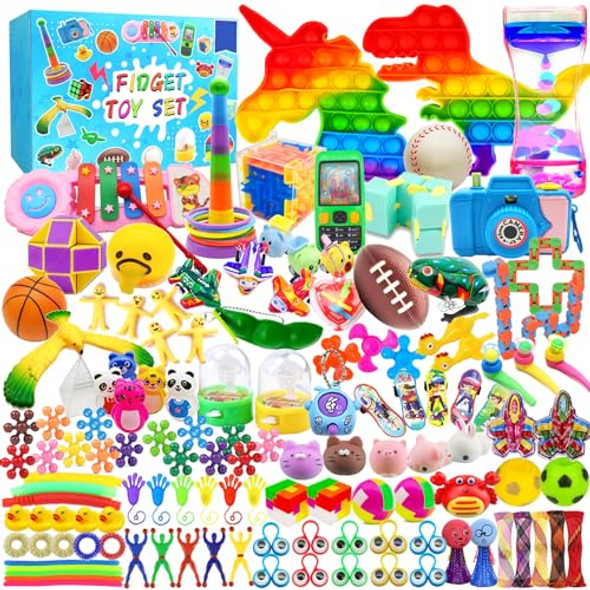 Edsportshouse 125 Pack Fidget Toys Assortment For Kids 4-8-12,Stress&Anxiety Relief Toys For Party Favors,Treasure Box Fillers,Classroom Prizes Rewards,Carnival,Pinata Stuffers Edsportshouse 125 Pack Fidget Toys Assortment For Kids 4-8-12,Stress&Anxiety Relief Toys For Party Favors,Treasure Box Fillers,Classroom Prizes Rewards,Carnival,Pinata Stuffers