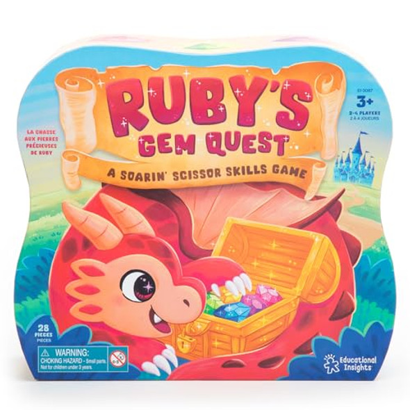 Educational Insights Ruby'S Gem Quest - Preschool Fine Motor Board Game For Kids, Learning Scissor Skills & Color Matching, Fun Family Game Night, Therapy Games & Tweezer Toys, For 2-4 Players Ages 3+ Educational Insights Ruby'S Gem Quest - Preschool Fine Motor Board Game For Kids, Learning Scissor Skills & Color Matching, Fun Family Game Night, Therapy Games & Tweezer Toys, For 2-4 Players Ages 3+
