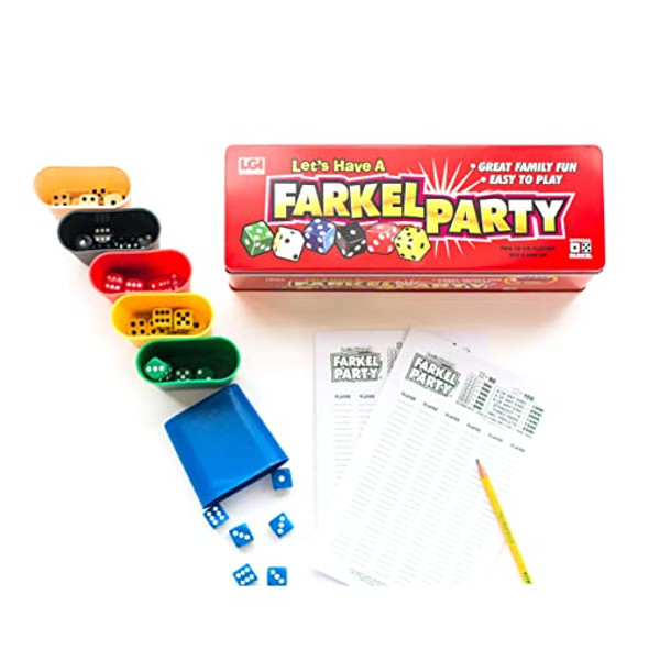 Farkel Party Dice Game – Classic Family Game For Kids & Adults In Travel Tin Educational, Fun For Game Nights, Parties & S – Portable Dice Game