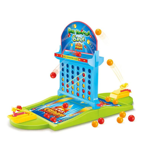 Floriko Four 4 In A Row Connect Game With Two Rotating Catapults, Launcher, The Four Balls Of Same Color In A Row, For Boys Girls, For Kids, Adults, Fun Family Board Game, Party.