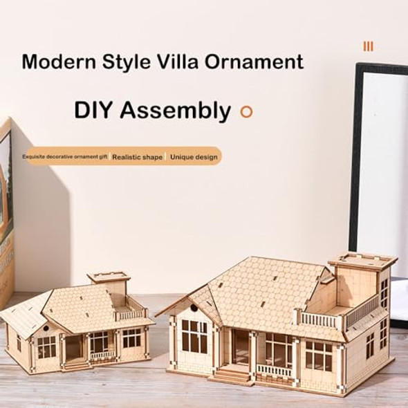 Fokkah 3D Puzzles For Adults,Modern Villa Wooden Model Kits, On Birthday Christmas 3D Puzzle Wooden Fokkah 3D Puzzles For Adults,Modern Villa Wooden Model Kits, On Birthday Christmas 3D Puzzle Wooden
