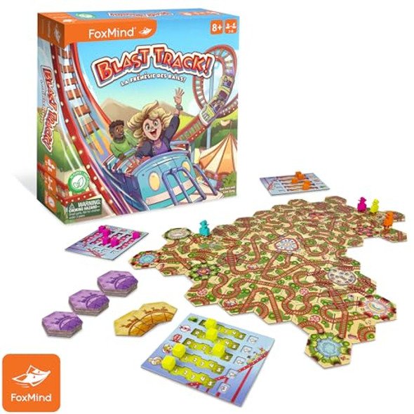 Foxmind Games: Blast Track – A Cooperative Rollercoaster Adventure For Friends And Family, Perfect For Board Gamers, Family Game Night. Ages 8+, 2-6 Players, 30 Minutes