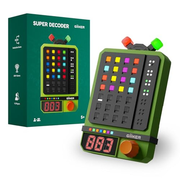 Giiker Super Decoder, 600-Level Code-Breaking Puzzle Game For 1-2 Players, Handheld Games For Kids And Adults, Birthday For Boys And Girls, Travel Games For Road Trip