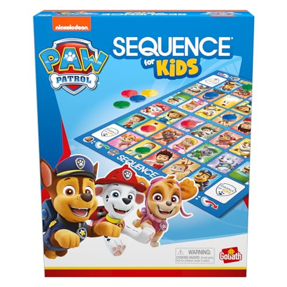 Goliath Paw Patrol Sequence For Kids Easy To Play Matching Game Of 4-In-A-Row Featuring Paw Patrol Characters 2-4 Players, Ages 3+